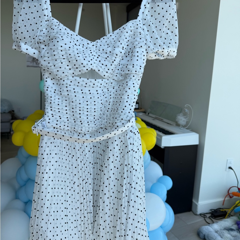 Self portrait White Polka Dot Dress